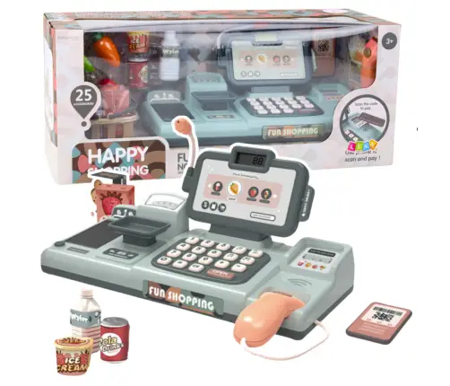 Set of Cash Register Groceries Reader Phone 25El