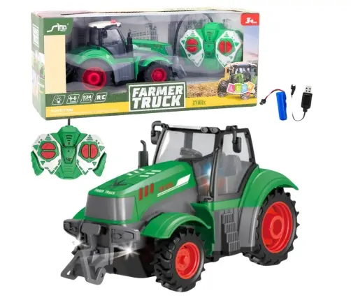 Remote Controlled RC Agricultural Tractor Green 1:24