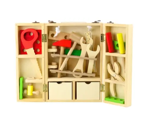Little Handyman's Set Wooden Tool Box 35 pcs.