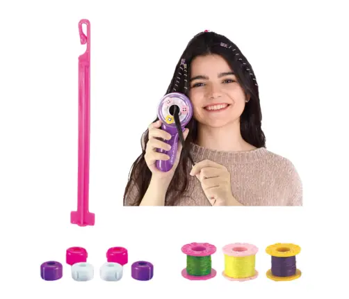 Hair Beauty Set Braiding Machine Threads Elastics Beads