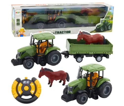 RC Remote Controlled Tractor With Trailer And Horse Set