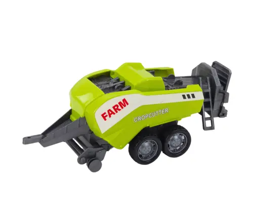 Set of Tractor with Loader and Agricultural Baler Red