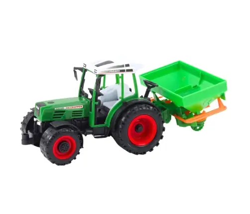Tractor Agricultural Vehicle Farmer With Seeder Green