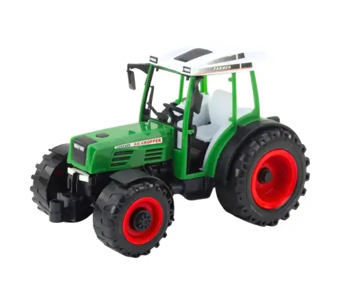 Tractor Agricultural Vehicle Farmer With Seeder Green