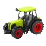 Agricultural Farm Tractor With Green and Yellow Trailer Green Agricultural Farm Tractor With Green and Yellow Trailer Green