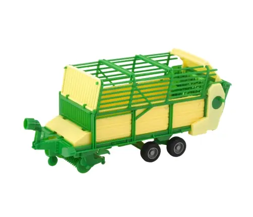 Agricultural Farm Tractor With Green and Yellow Trailer Green Agricultural Farm Tractor With Green and Yellow Trailer Green