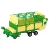 Agricultural Farm Tractor With Green and Yellow Trailer Green Agricultural Farm Tractor With Green and Yellow Trailer Green