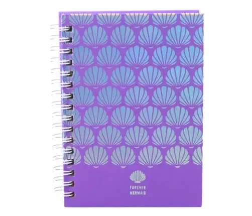 Holographic Shells Lined Notebook Purple A6 80 Sheets