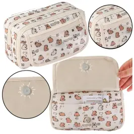 Pencil Case School Kit Capybara White 21cm
