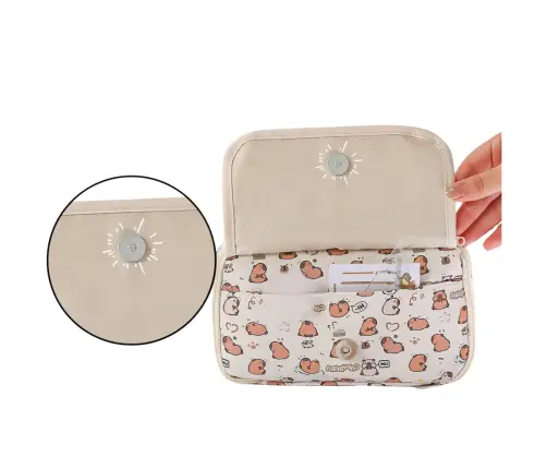 Pencil Case School Kit Capybara White 21cm