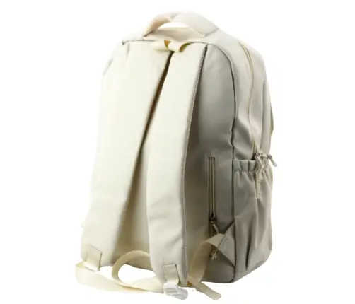 Urban School Backpack Capybara Keychain Badges Beige Cream 25L 42cm