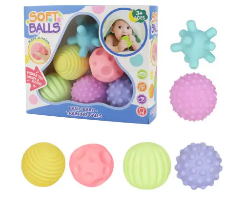 Sensory Balls For Children Educational Soft Colorful 6pcs