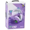 Wireless Headphones For Kids On-Ear Bluetooth Cat Ears Purple