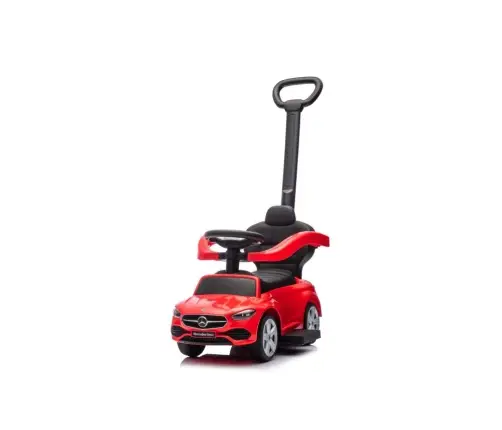 Машина каталка с ручкой Mercedes 3in1 Red