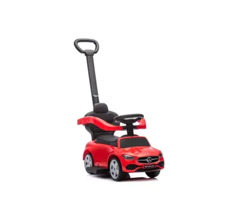Машина каталка с ручкой Mercedes 3in1 Red