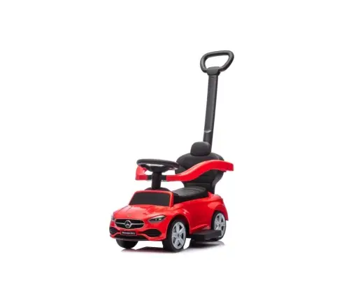 Машина каталка с ручкой Mercedes 3in1 Red