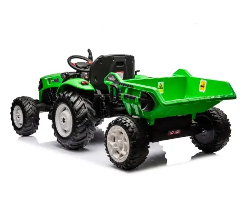 Bērnu elektriskais traktors ar piekabi HC-306 Light Green