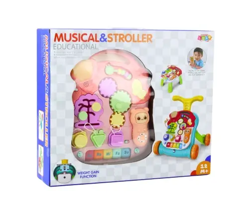 Educational Walker Table Panel Interactive Table 5in1 Pink