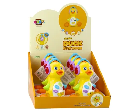 Interactive Musical Duck for Toddlers Moves Lights Yellow
