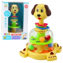 Interactive spinning top for toddlers, dog, colorful balls Interactive spinning top for toddlers, dog, colorful balls