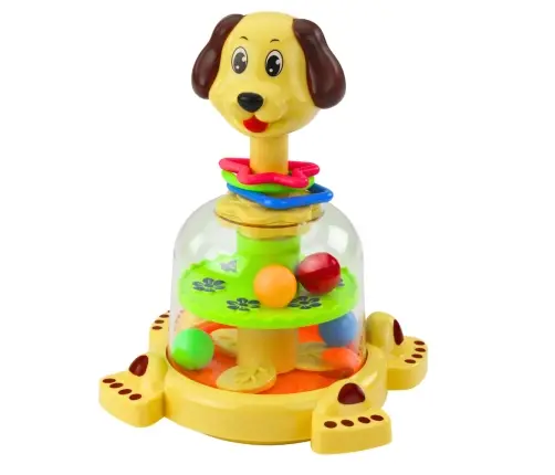 Interactive spinning top for toddlers, dog, colorful balls Interactive spinning top for toddlers, dog, colorful balls