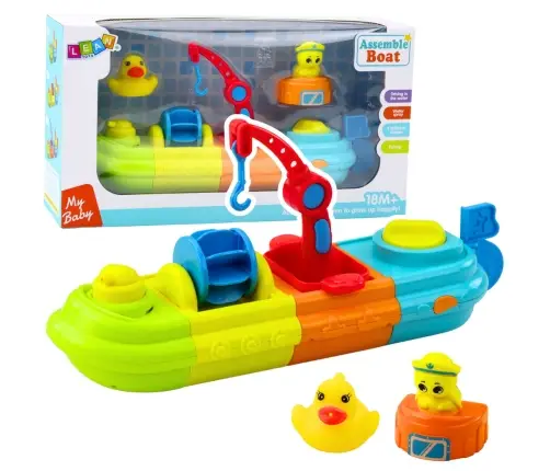 Bath Toy Ship Boat Colorful Crane Hook Duck Turtle