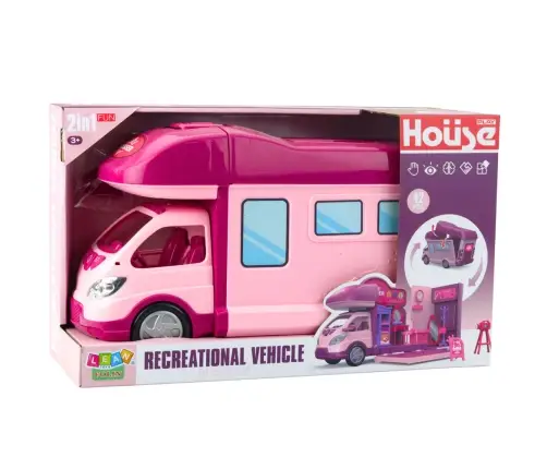 Foldable Doll Camper Wardrobe Accessories Pink 42 pcs.