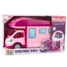 Foldable Doll Camper Wardrobe Accessories Pink 42 pcs.