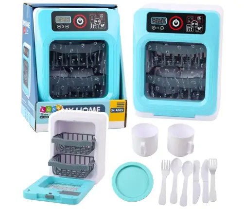 Toy Dishwasher For Kids Dishes Blue