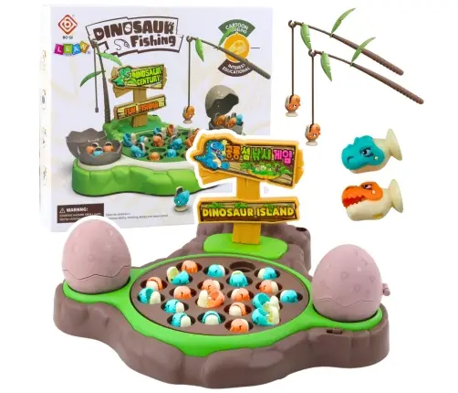 Arcade Game Dinosaur Fishing Magnetic Rods Sounds