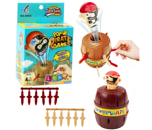 Family Arcade Game Jumping Pirate Barrel Swords