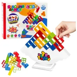 Balance Tower Skill Game Blocks 22 Cards 16 Blocks
