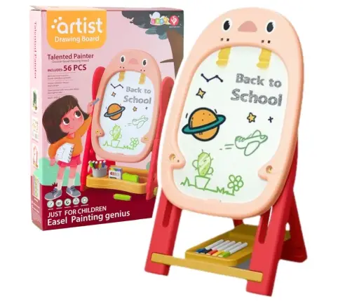 Double-sided Magnetic Board Penguin Game Set Accessories 56pcs Pink