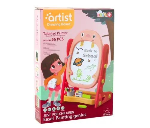 Double-sided Magnetic Board Penguin Game Set Accessories 56pcs Pink