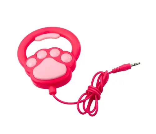 Interactive Poodle Dog with Bows on a Leash Walks and Barks White