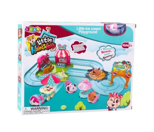 Interactive Hamster Track Ice Cream Shop Cafe Battery Operated Hamster