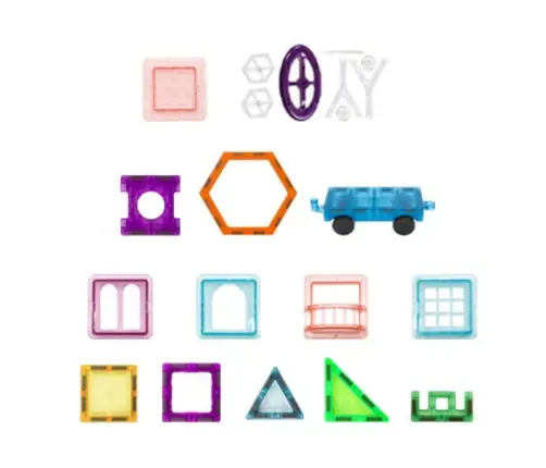 Set of Magnetic Building Blocks, Educational, Colorful, 70 pcs