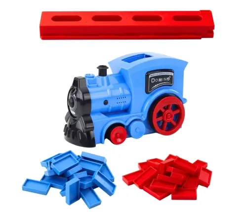 Electric Locomotive Battery Operated Domino Blocks Water Steam 80pcs