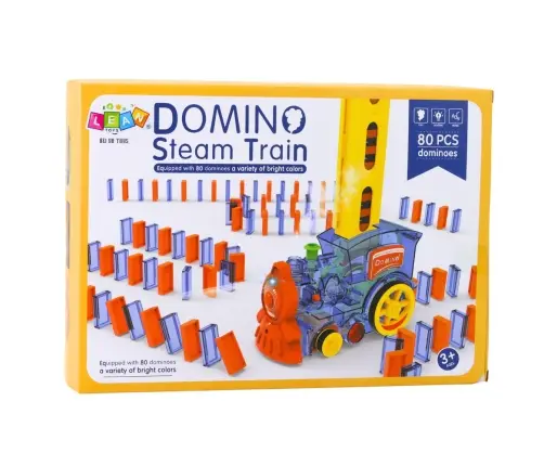 Electric Locomotive Battery Operated Domino Blocks Water Steam 80pcs