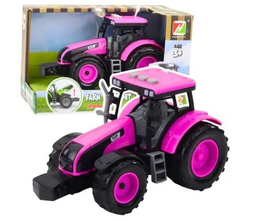 Battery Operated Farm Tractor Lights Sounds Pink