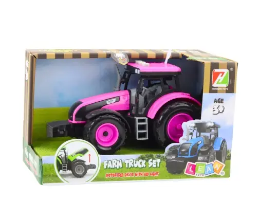 Battery Operated Farm Tractor Lights Sounds Pink