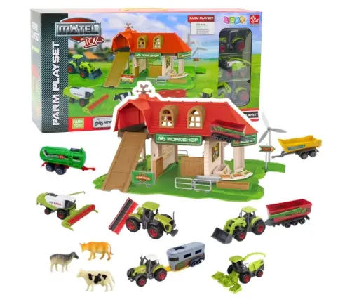 Farm Barn Tractors Figures Animals Set 42 pcs.