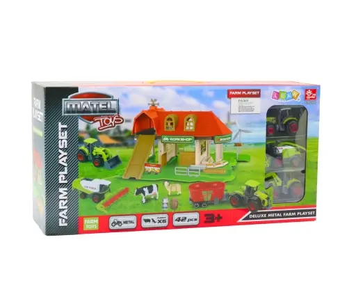 Farm Barn Tractors Figures Animals Set 42 pcs.