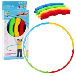 Hula-hoops with studs, foldable, colorful, 8 pieces, 60 cm