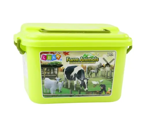 Set of Figures Animals Farm Plants Trees Chest 57 pcs