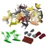 Set of Figurines Home Wild Animals Plants Chest 58 pcs