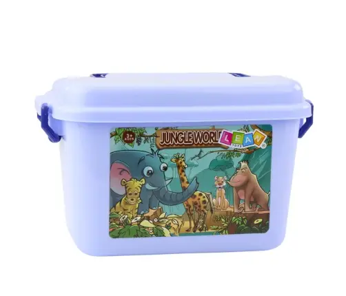 Set of Figurines Home Wild Animals Plants Chest 58 pcs