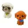 Set of Figures Rubber Dogs Squeaker Kennel Transporter 6pcs