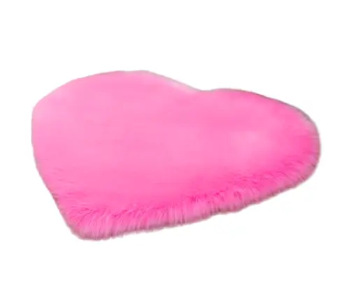 Plush Anti-slip Carpet Heart Pink 40x50