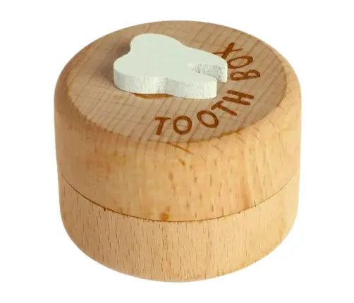 Wooden Box for Baby Teeth for Children with Engraving Tooth Box